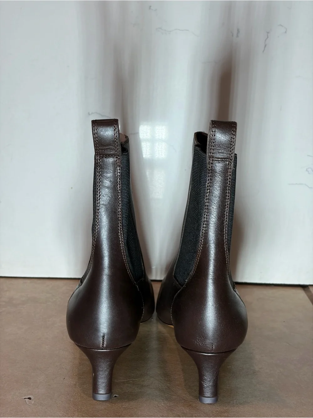 New Madewell The Dimes Chelsea Boots Turkish Coffee Leather Size 9